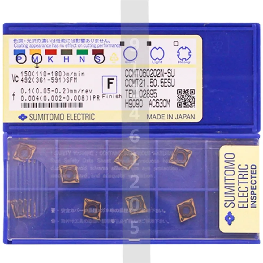 CCMT060202N-SU AC630M / CCMT060204N-SU CCMT060208N-SU Original SUMITOMO CNC carbide inserts 10PCS/BOX | Инструменты