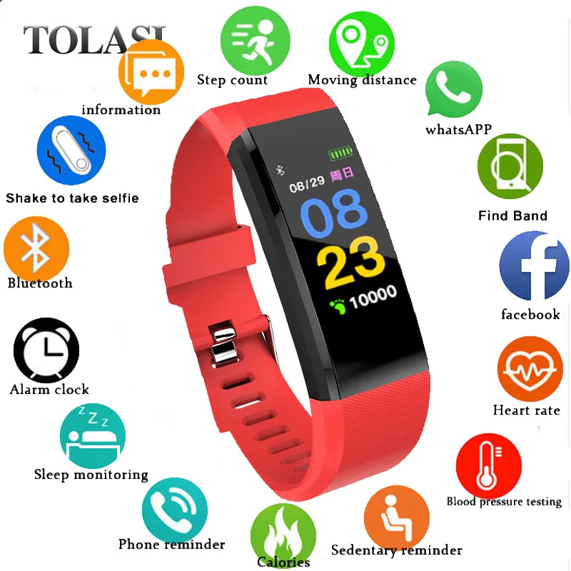 

Original IT120 Smart Bracelet Color Screen Sports Smart Band Heart Rate Monitor Fitness Tracker for IOS Android VS ID115 PLUS Y5