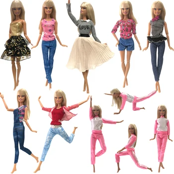 

NK 2020 1x Doll Fashion Clothing Noble Fashionable outfits Casual Suits For Barbie Doll Accessories Children Toys Gift JJ DZ