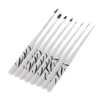 

8Pcs Nail Art Gel Design Pen Painting Drawing Polish Brush Dotting Tools Set New