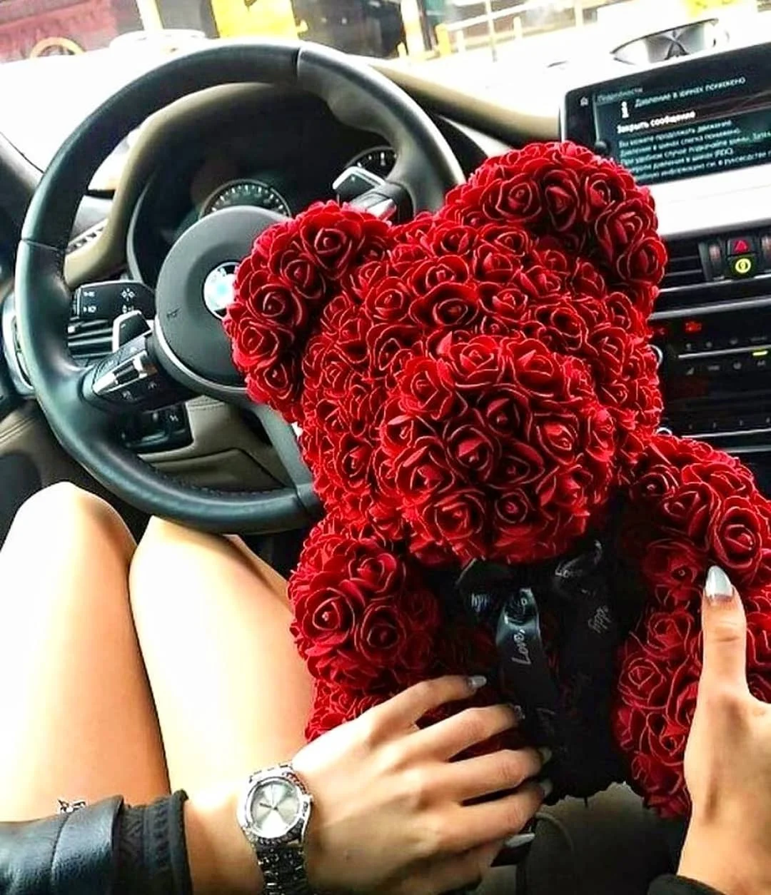 Red Rose Teddy Bear Valentines Day Gift