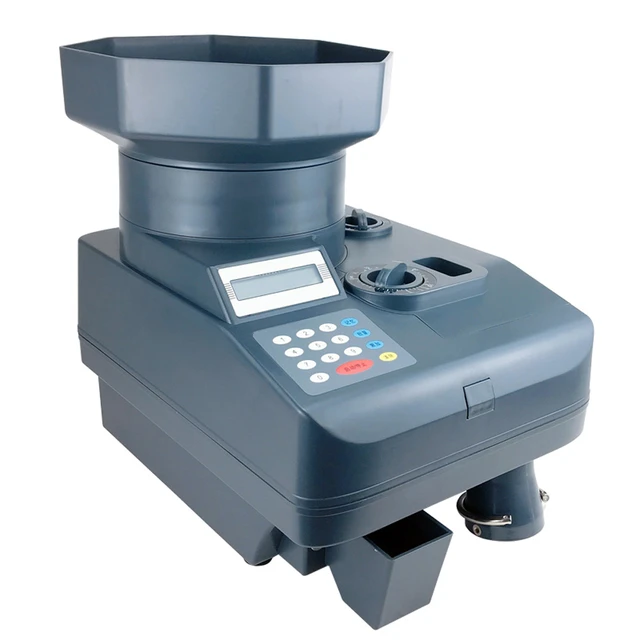 Aibecy Electronic Coin Counter Sorter Euro 300 Coins Mini Digital Auto  Counting Machine Preset/ Total Money Display/ Fault Self Check, for Shop  Bank Restaurant (AC ) 