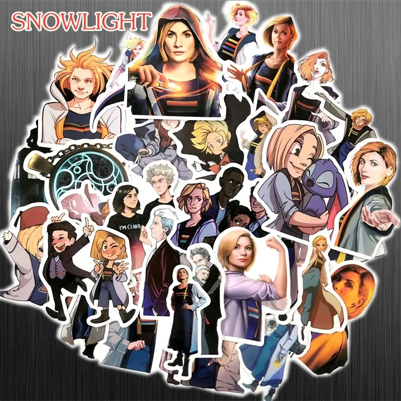 50pcs/Pack Cool Doctor Who Funny Luggage Sticker PVC Suitcase Travel Car Laptop Fridge Skate Motorcycle Guitar Stickers