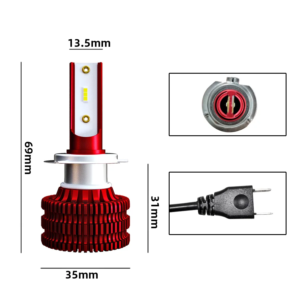Автомобильный светильник H4 светодиодный 12000LM H7 6000K 12В 55 Вт H1 H11 9005 9006 HB3 HB4 светодиодный головной светильник лампа лампада 1860 чипов CSP супер яркий