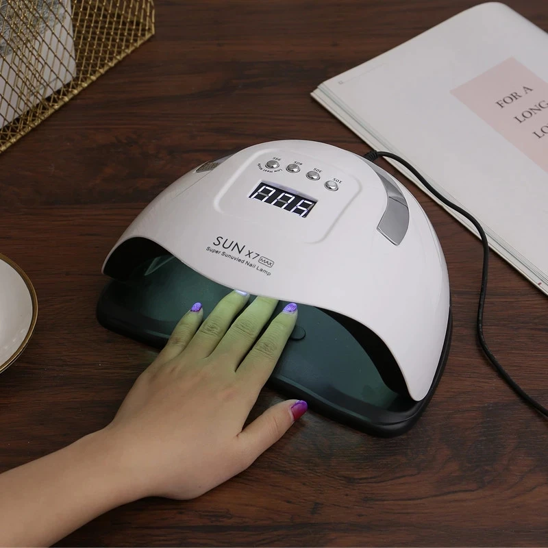 Sun X7 Max Led Nail Dryer Gel Polish Curing Lamp With Bottom Timer Lcd Display Quick Dry Lamp