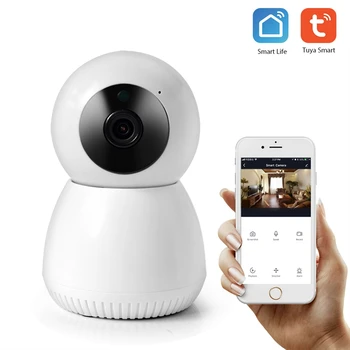 

Wifi Ip Camera Smart Wireless Security Camera 1080P 2MP Tuya Smart Life App Two Way Audio Motion Detector Night Vision EU Plug