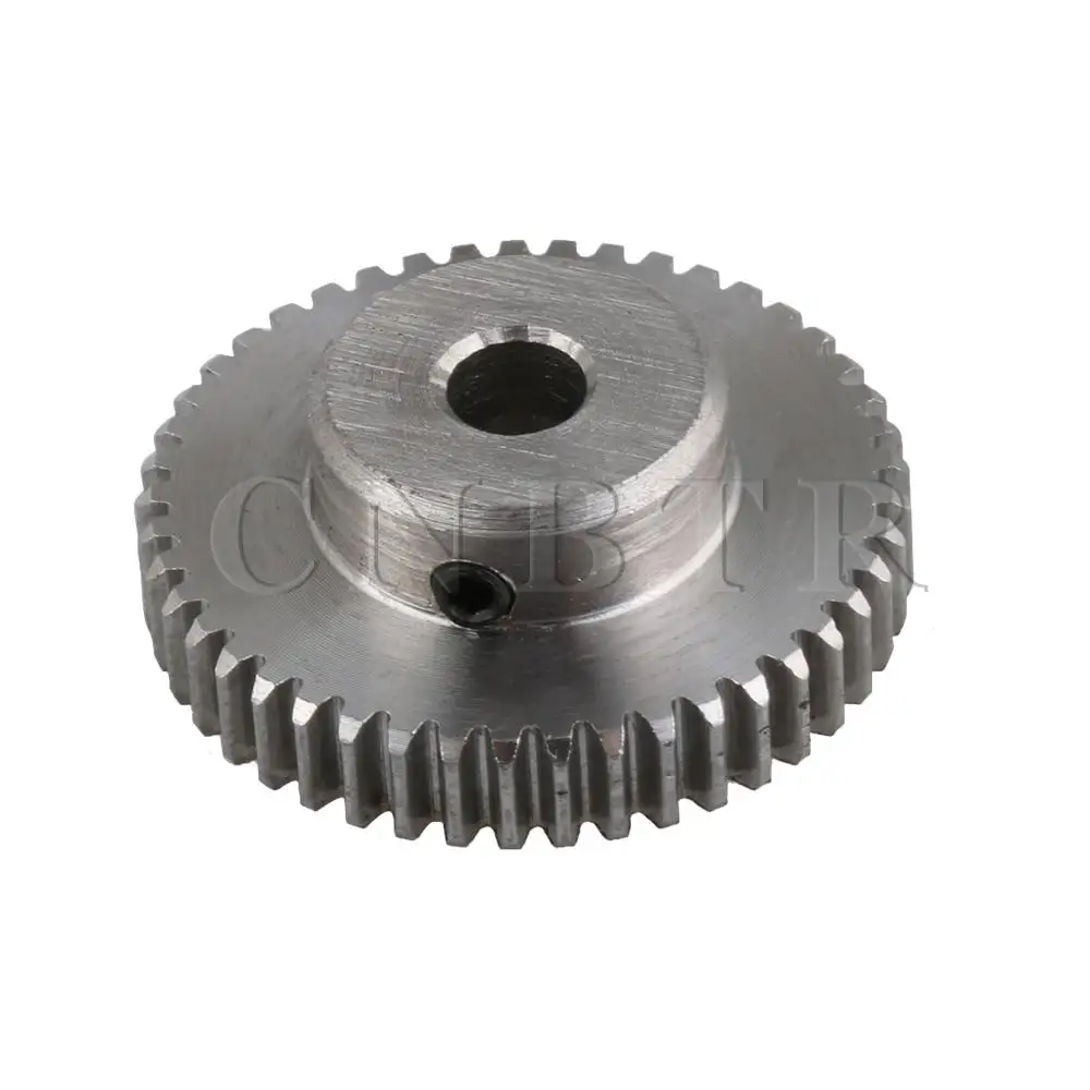 

CNBTR Silver 0.6 Module 45 Teeth 5mm Motor Shaft Hole Motor Steel Convex Gear