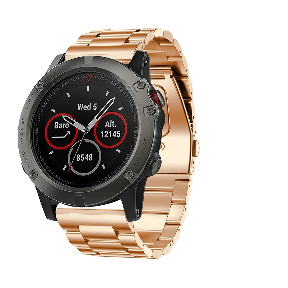 Металлический браслет из нержавеющей стали для часов Garmin Fenix 5X/5X Plus/Fenix 3/3 HR/D2/Descent Mk1 gps Аксессуары для умных часов