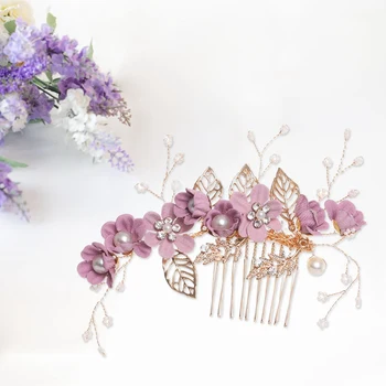 

Wedding Crystal Peals Hair Combs Bridal Hair Clips Braiders Handmade Women Head Ornaments Headpieces for Hair Styling