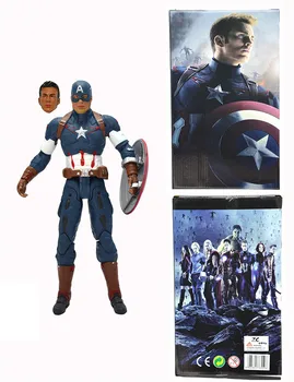 

25cm Captain America Movable Avengers Marvel Movie Anime Action Figure PVC toys Collection figures for friends gifts