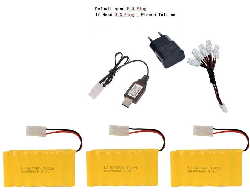 Модель M) Ni-CD 8,4 v 1000mah батарея+ 8,4 v зарядное устройство для радиоуправляемого игрушечного автомобиля Танк Поезд Робот Лодка пистолет AA 8,4 v перезаряжаемый аккумулятор - Цвет: Pinkish Grey