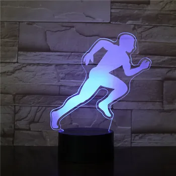 

MALE RUNNER 3D Led Night Light Touch Sensor Flycatcher Decorative Lamp Child Kids Baby Kit Nightlight Araneid 3D Lamp Fly flap