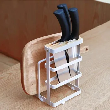 

Japanese Household Kitchen Supplies Knife Holder Storage Racks Chopping Board Cutting Board Rack Rag Finishing Rack