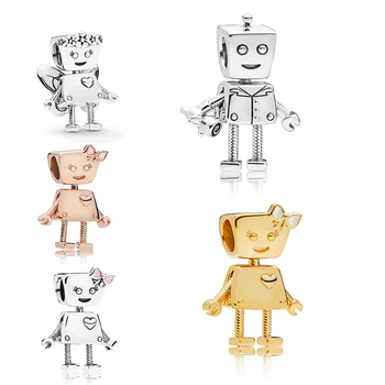 

New Fashion High Quality 100% S925 Sterling Silver Limited Edition Robot Original Series DIY Lady Necklace Bracelet Accessories