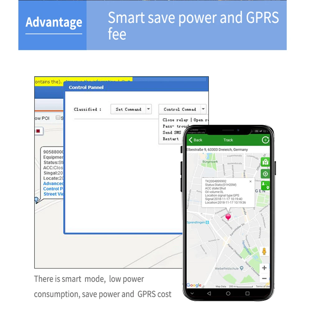  Vehemo GPS Batterie GPS Locator Auto GPS Tracker Locator Geo-Zaun Alarm Remote Power Off Öl für Ges