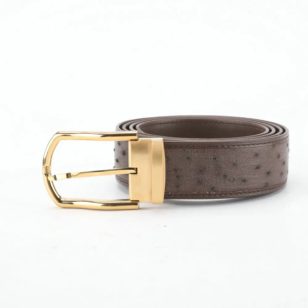 

free shipping ostrich leather men's men belt buckle high-end leisure fashion leather luxury brand belts HOT sale cinto masculino
