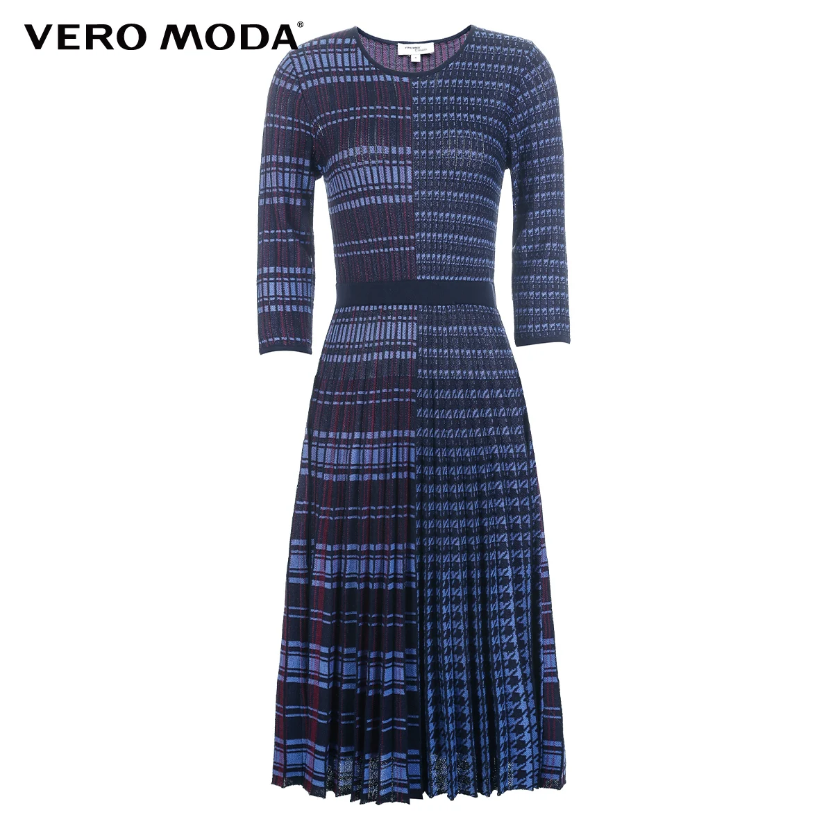 Vero Moda женское плиссированное платье в клетку | 319146523