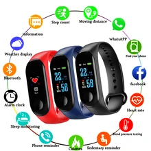 SmartWatch M3 Sports Single Touch Waterproof Fitness Tracker Heart Rate Smart Band Pedometer Smart Wristband M3 Band