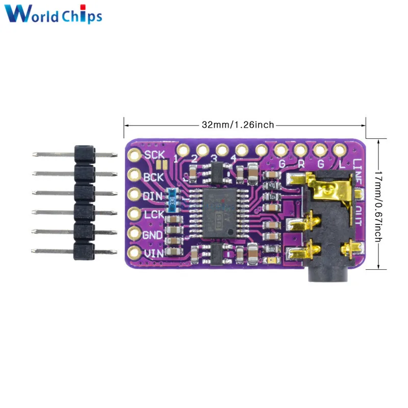 Плата декодера ЦАП PCM5102 PCM5102A плата I2S IIC интерфейса Φ модуль плеера звуковая для