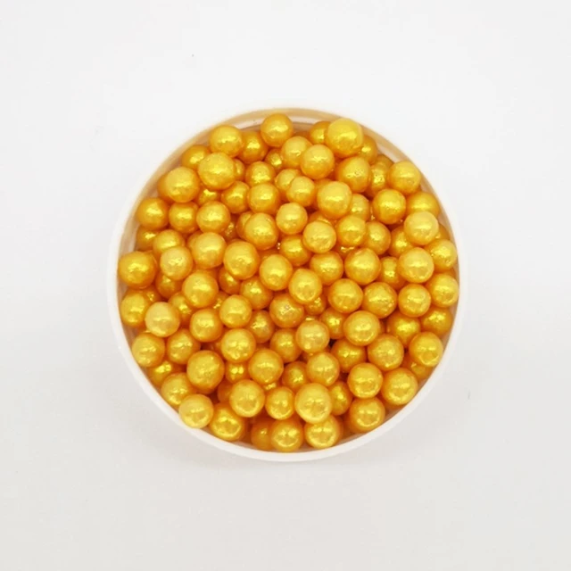 50g 2-14mm Edible Colorful Beads Pearl Sugar Ball Fondant Cake Baking  Sprinkles Gold Ball Wedding Cake Decoration Candy Clay