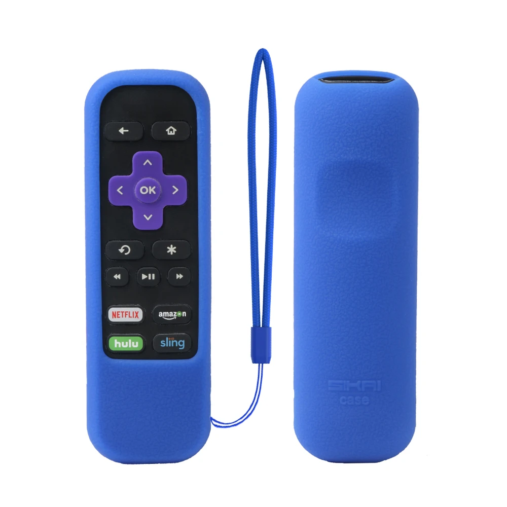 Для Roku Premiere RC68 RC69 RC108 RC112 року Экспресс дистанционного Управление чехол SIKAI Защитная крышка для року Стандартный ИК-пульт дистанционного управления - Цвет: Синий