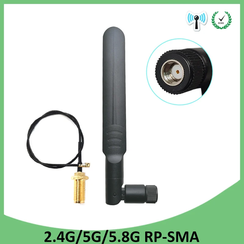 GRANDWISDOM 10 шт. 2 4g 5 8g антенна 5dbi sma Женская wlan Wi-Fi двухдиапазонная ipex 1 SMA Штекерный