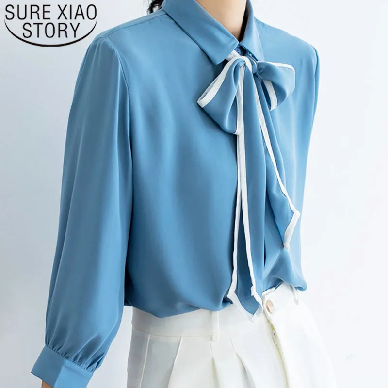 

2019 Fashion Women Blouse Half Sleeve Bow Women Chiffon Shirt Casual Office Ladies Women Tops Elegant Women Clothing 5249 50