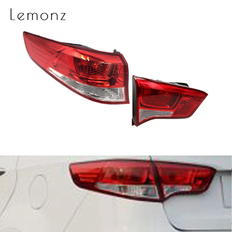 1 Pair Tail Light for Kia K2 2015-2016 Rear Brake Lamp Taillight taillamp Stop Assembly Outer Inner | Автомобили и мотоциклы