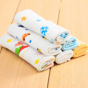 

6Pcs/Set Soft Cartoon Baby Towel Set Small Square Handkerchief Infant Kid Children Feeding Bathing Face Washing Towel Gift Box