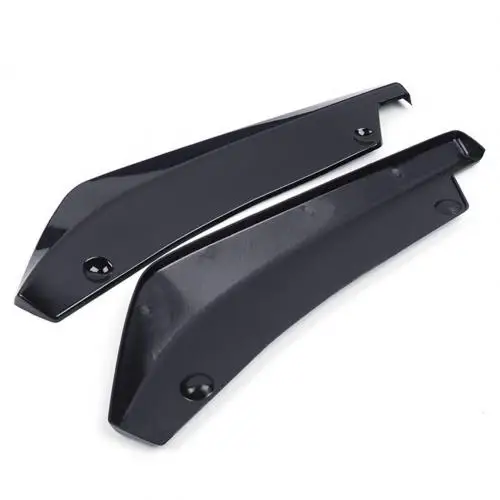2Pcs Universal Car Rear Bumper Lip Diffuser Splitter Spoiler Scratch Protector black