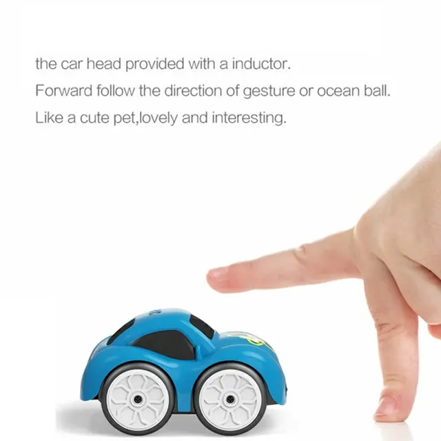RC Intelligent Sensor Remote Control Cartoon Mini Car Radio Controlled Electric Cars Mode Smart Light Toys For Children 2