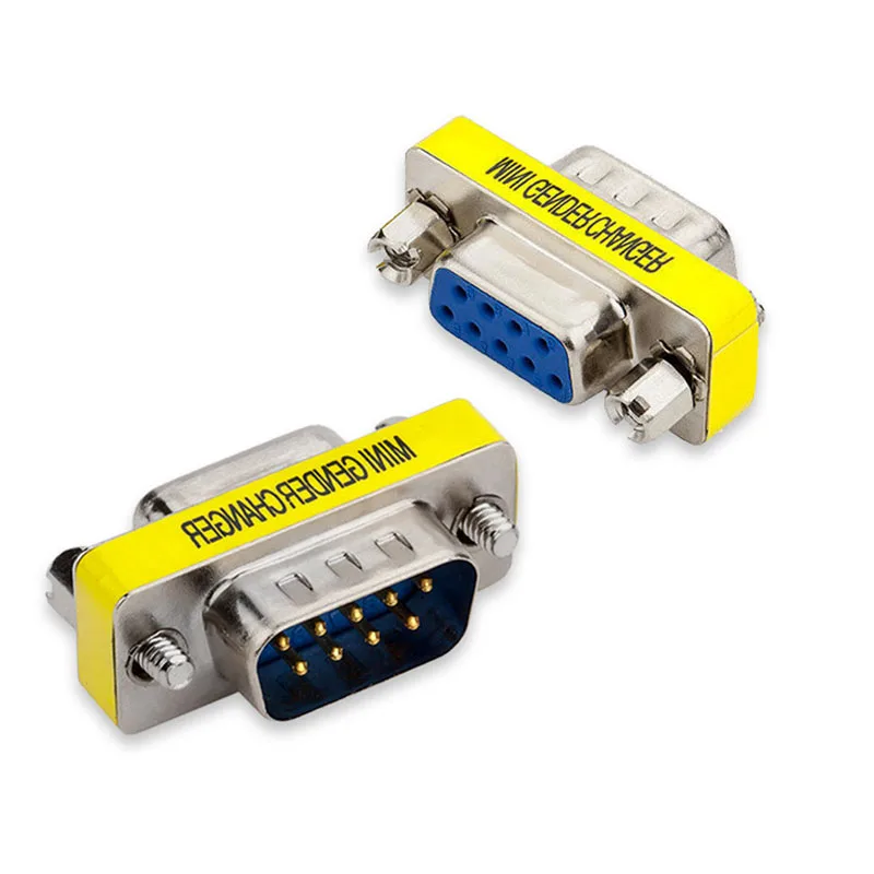 2pcs/lot 9Pin Serial RS232 DB9 Male to Female Cable Gender Connectors Coupler Adapter | Компьютеры и офис