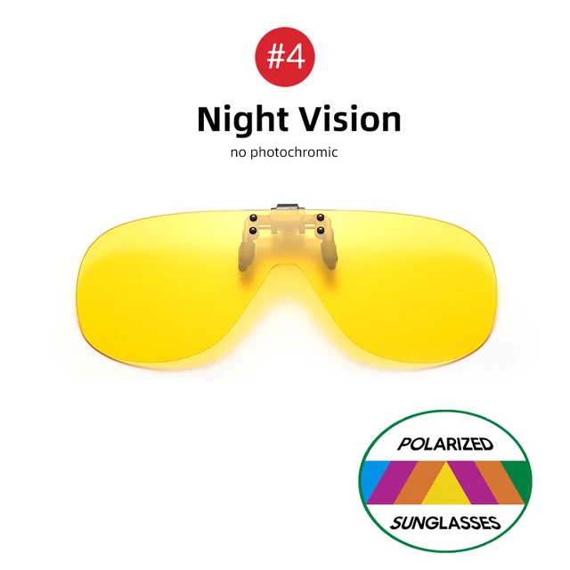 VIVIBEE Rimless Flip Up Clip On Sunglasses Men Driving UV400 Polarized Mirror Blue Lens Fishing Big Size Fancy Design Eyeglasses 4 Night Vision