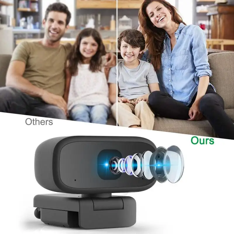 1080P с микрофоном Full HD веб камера для ПК ноутбука Plug And Play USB Youtube Skype видеовызова