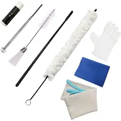1 Set Flute Cotton Cleaning Brush Kit Includes Cleaning Brush Screwdriver Gloves Cleaning Cloth Kit