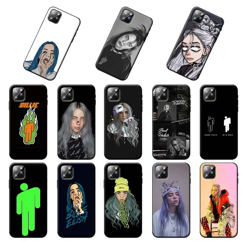 Billie Eilish для iPhone 7 11 pro max XR X 6S 8 XS MAX 6 plus SE 5S Мягкий силиконовый чехол телефона |