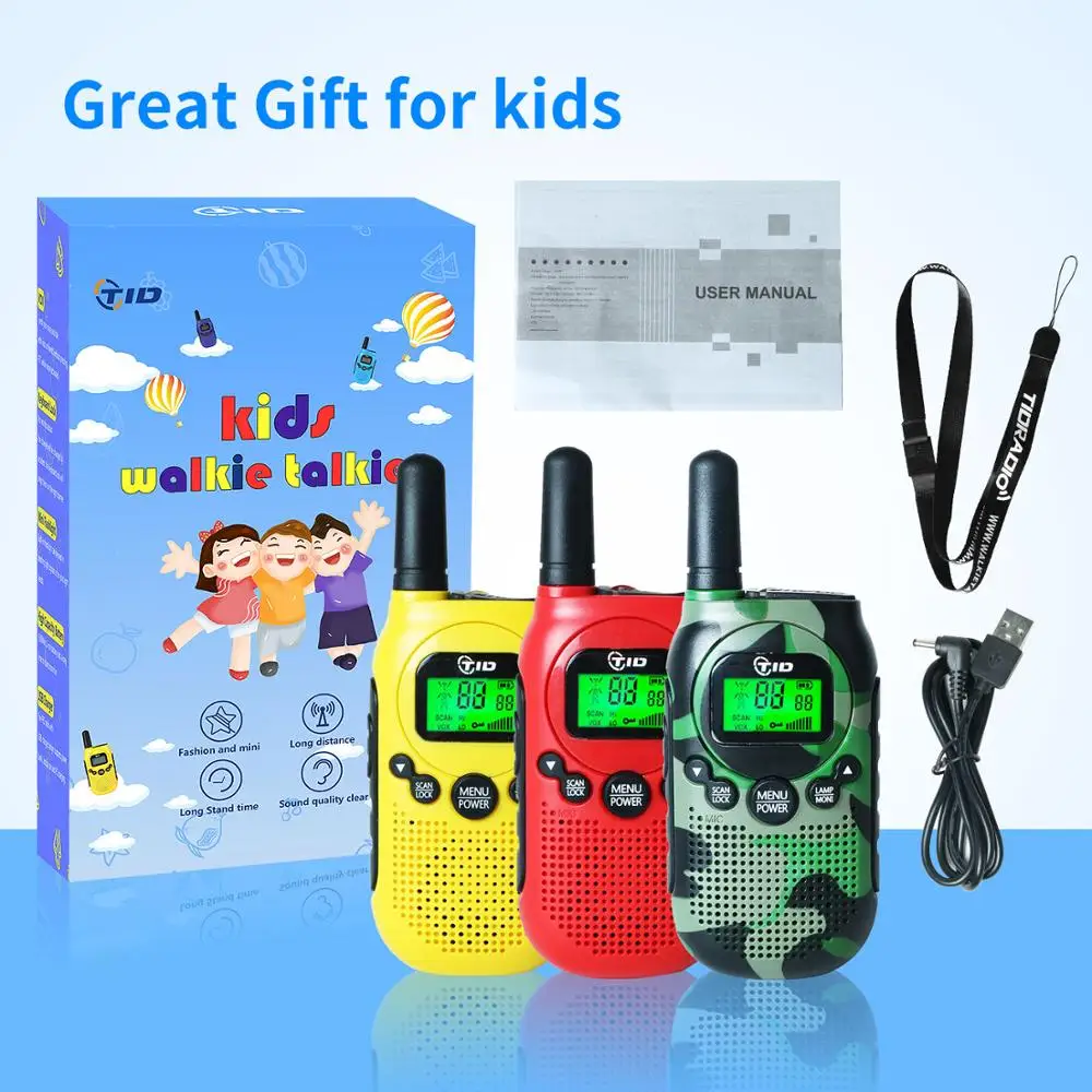

3pcs Kids Walkie Talkie Mini 0.5W PMR 446 FRS Radio Station Two-way Radio Portable Handheld Radio Child Toys wolki tolki