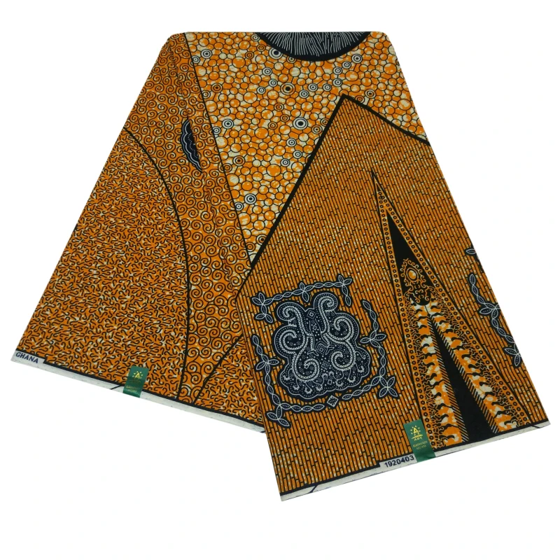 Хлопковая ткань tissu africain восковая Ткань 6 ярдов африканская ткань Африканский Воск Анкара ткань для платьев - Цвет: HS550917A3