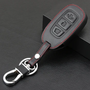 

Leather Remote Key Case Fob Shell Cover Skin Holder For Hyundai Solaris i30 Elantra Ix35 Tucson Accent Santa Fe Azera
