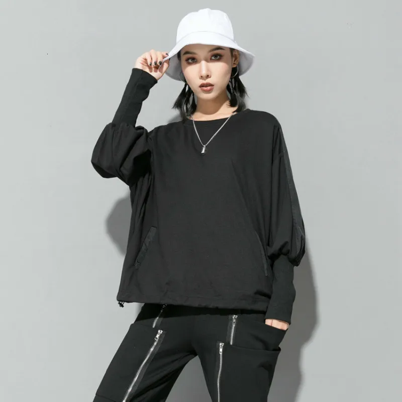 Max LuLu топы футболки модная Корейская одежда женская уличная Женская Осенняя свободная футболка Kawaii винтажная черная хлопковая одежда