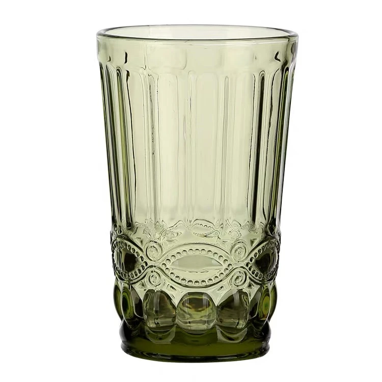 Decorative pattern Стеклянные кружки для виски в европейском стиле с тиснением и синими бриллиантами в стиле ретро, пивные кружки для сока, ресторана, отеля, кухни, товары для дома - Цвет: Decorative pattern