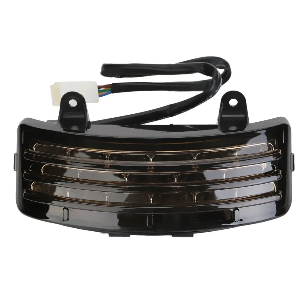 

1pcs Smoke Tri-Bar Fender LED Tail Brake Signal Light For Harley Touring Street Glide