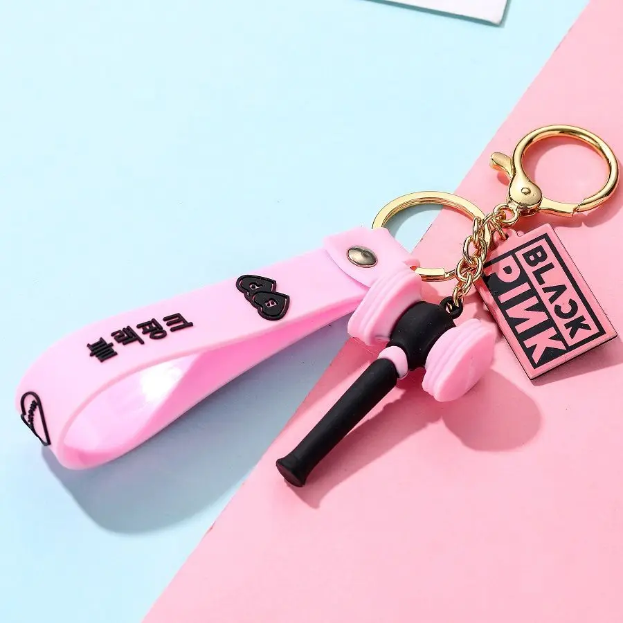Kpop GOT7 EXO NCT TWICE Silica Gel Pendant Keychains with Bubble Sticker Lightstick Fans Key Ring Chains Keyring | Украшения и