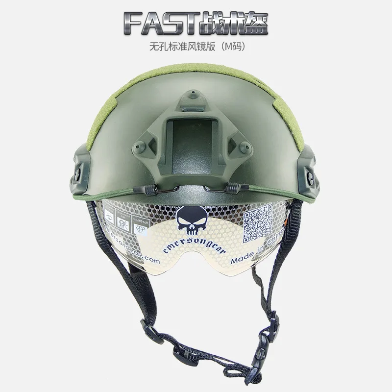 

Lightweight Fast Tactical Helmet Restraint Goggles ABS Plastic Army Fans MH Real Top General Field Operations CS Black And White