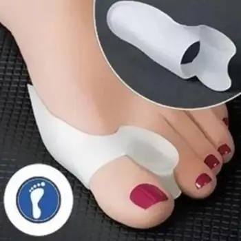 

1Pair Silicone Toe Separator Valgus Hallux Braces Gel Insoles Big Toe Corrector Foot Bunions Care Toes Rehabilitation Tool