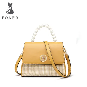 

FOXER Women leather handbags fashion cowhide bag luxury handbags women bags designer bags famous brand women bags 2020 new tote