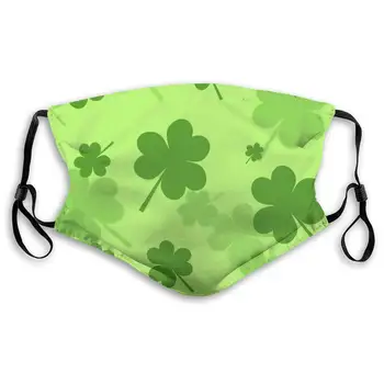 

LAURA FERGUSON Half Face Mask with Filter Dust-Proof Unisex Tactical Winter Face Cover for Snowboarding St Patricks Shamrock