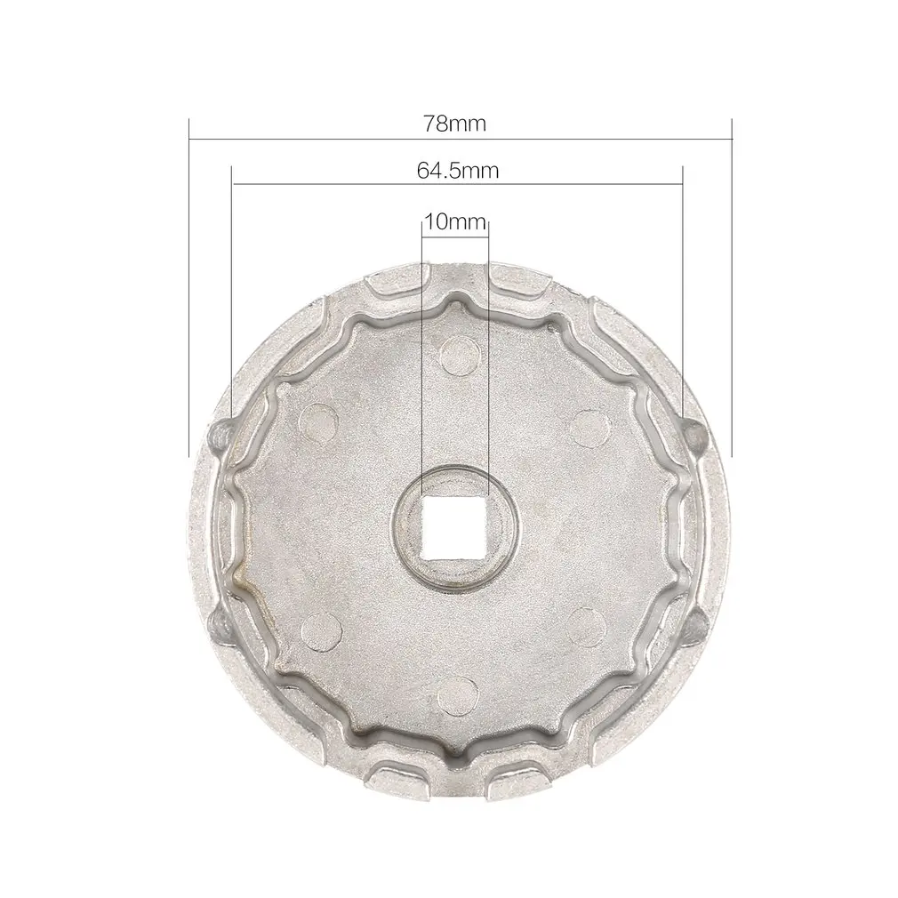 Масляный фильтр гаечный ключ 64,5 мм 14 наконечник флейты розетка Квадратный привод колпачок инструмент для удаления Автомобильный ремонт инструменты для Highlander Lexus Toyota