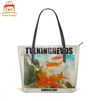 

Punk Rock Handbag Remain In Light 2 Top-handle Bags Large Capacity Womens Leather Tote Bag University Women Handbags