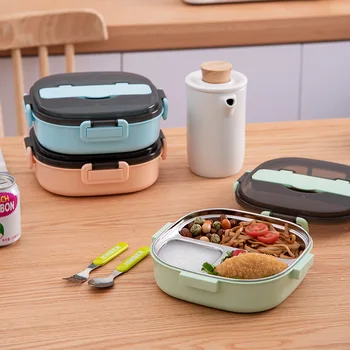 

Quality Assurance Manufacturers Direct Selling in Foreign Trade Thick 304 Stainless Steel Is 3 Lattice Thermal Lunch Box Lunchbo